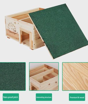 Houten Egelhuisje - Veilige Schuilplaats & Nestkast voor Kleine Dieren