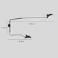 Industriële Zwarte Aluminium Wandlamp met Lange Arm - Verstelbaar LED Licht