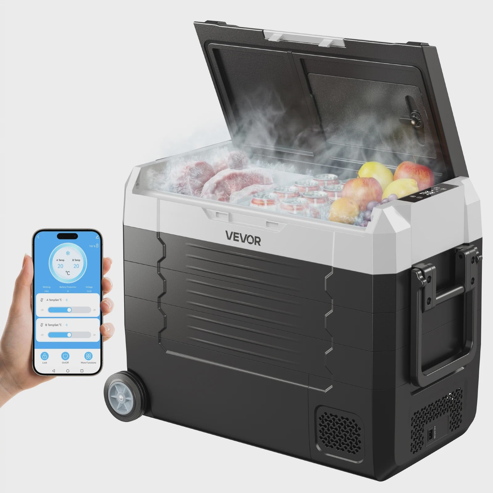 Draagbare Koelbox Vriezer 20L-55L - Compressor Koeling voor Auto, Camping & Thuis