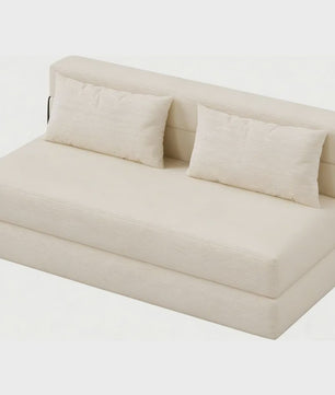 2-in-1 Fluweel Slaapbank - Comfortabele 2-zits Bank met Afneembare Hoes
