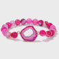 Natuursteen Agate Armband met Druzy Geode - Kleurrijk & Stijlvol