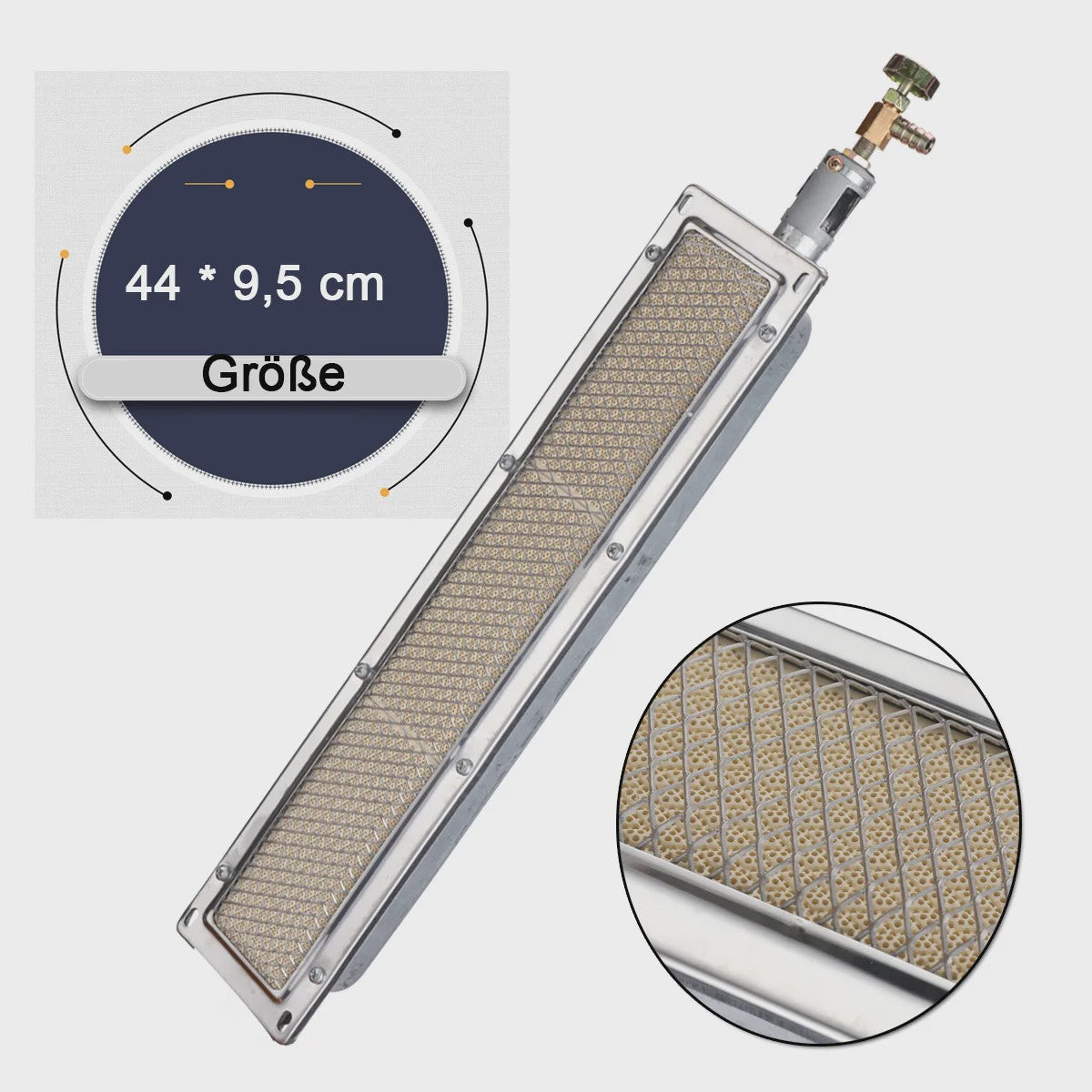 Infrarood Gas Zijbrander - Keramische Brander voor BBQ & Camping