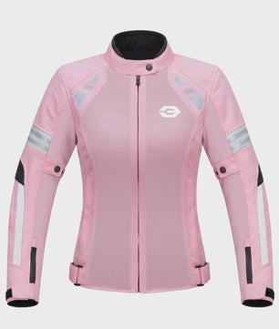 Ademende Dames Motorjas Zomer - Mesh Textiel met Verwijderbare Protectors