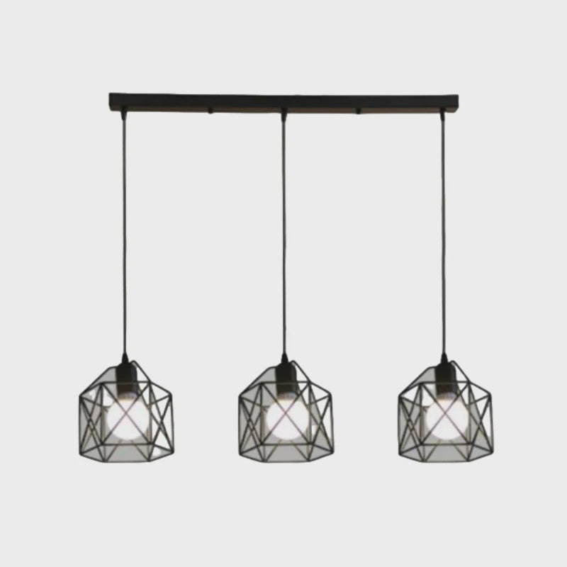 Industriële Vintage Hanglamp LED - Metalen Kooi Design voor Keuken, Woonkamer