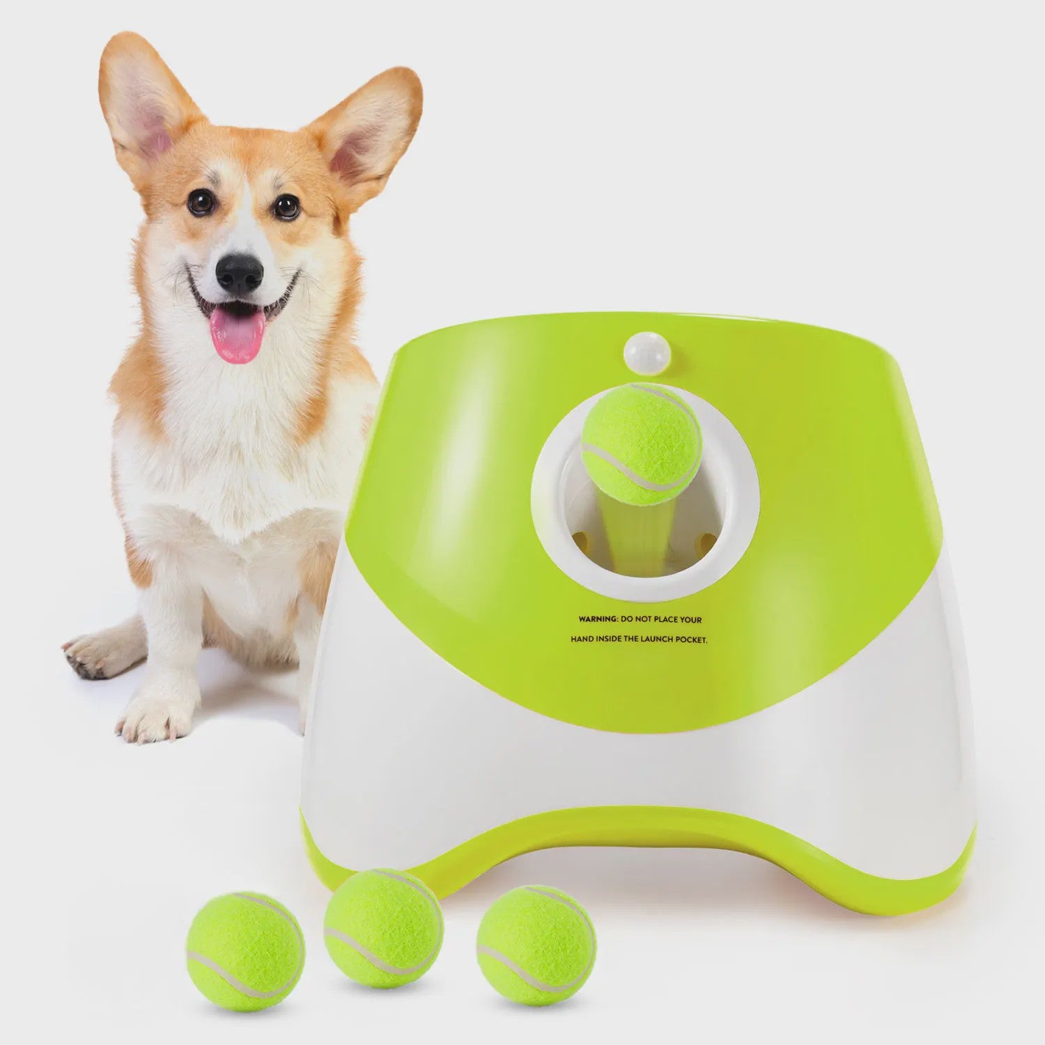 Automatische Hondenspeeltjes Bal Werper met 3 Tennisballen - USB Oplaadbaar