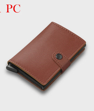 Minimalistische RFID-blokkerende Cardholder met Automatische Pop-Up | PU Leer