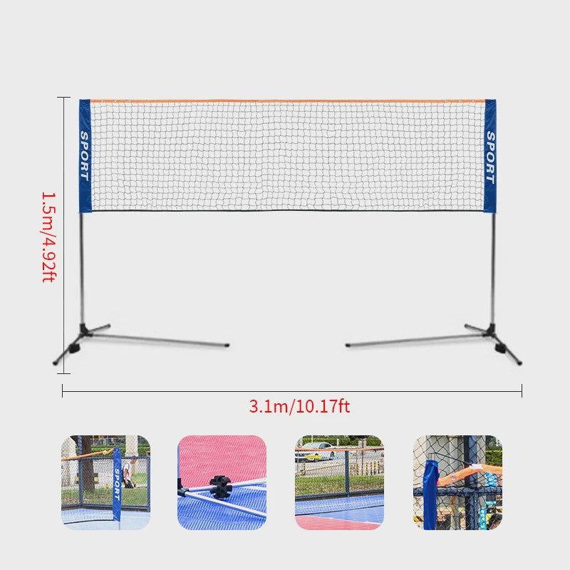 Draagbaar Badminton Net Frame - Opvouwbaar & Standaard Formaat voor Buiten & Binnen