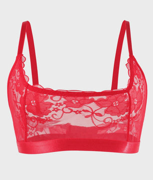 Elegante Dames Bralette van Bloemenkant - Zonder Beugel & Padding, Verstelbare Bandjes