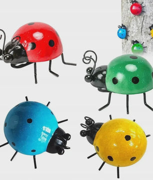 Metalen Lieveheersbeestje Muurdecoratie - Charmante Decoratie voor Binnen & Buiten