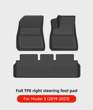 YZ Vloermatten Set voor Tesla Model Y & Model 3 (2021-2026) - TPE Waterdicht & Antislip