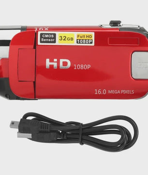 HD Digitale Camera 1080P Camcorder met 16MP, 16x Zoom, Draaibaar Scherm & Vullicht