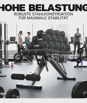 Opvouwbare Trainingsbank met 28 Posities & Push-Up Board - Verstelbaar voor Krachttraining Thuis
