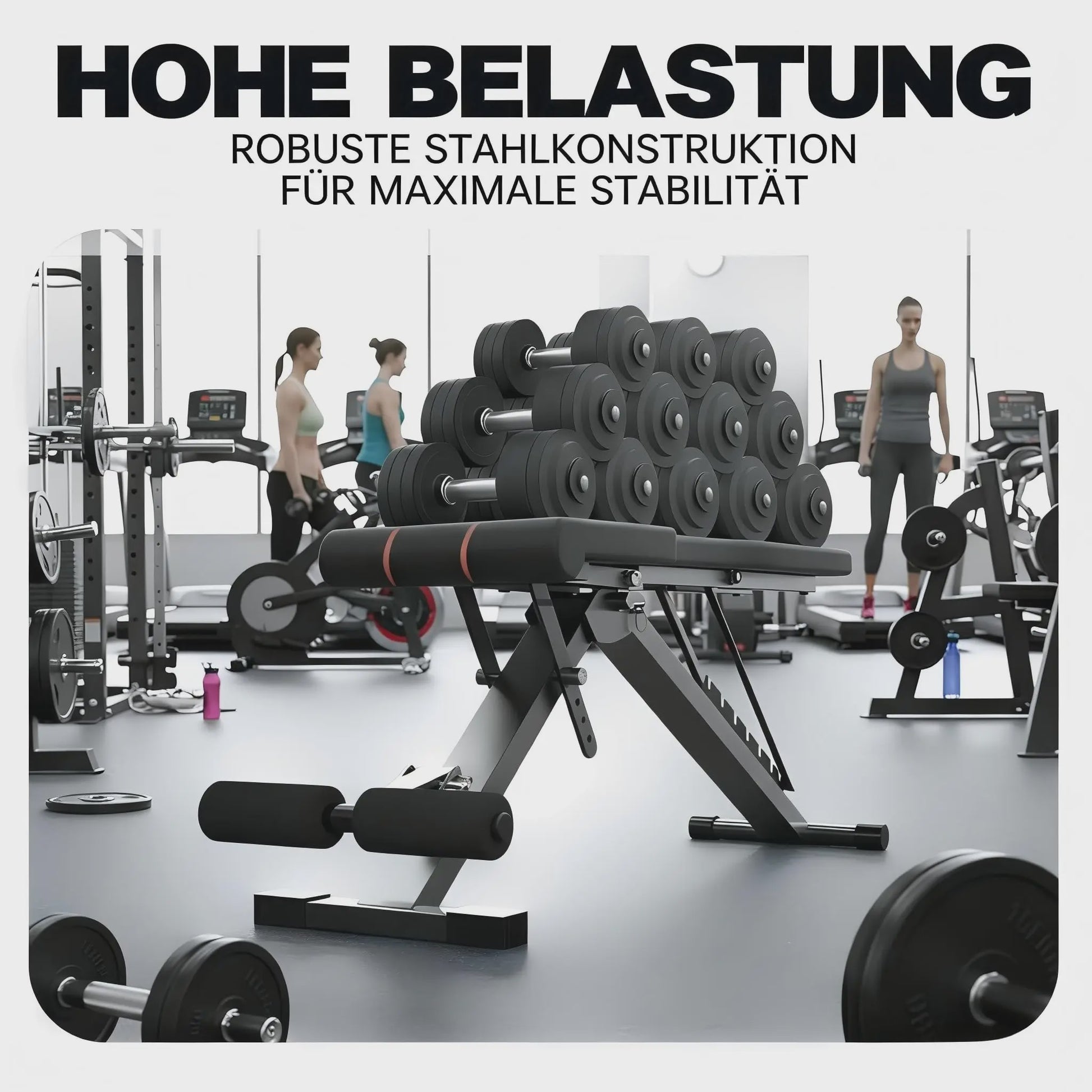 Opvouwbare Trainingsbank met 28 Posities & Push-Up Board - Verstelbaar voor Krachttraining Thuis