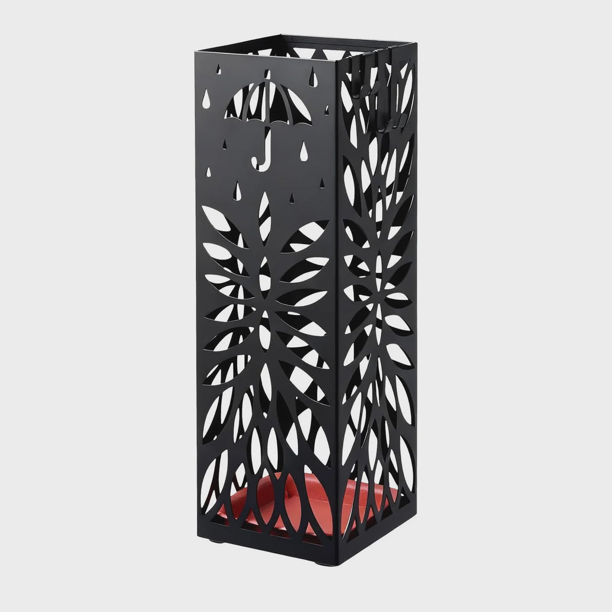 Stijlvolle Metalen Paraplubak met Haak en Opvangbak - Decoratieve Entree Organizer
