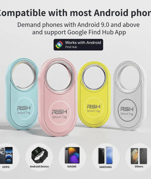 4x RSH Smart Tag Tracker - Vind Je Spullen Terug met Google Find My