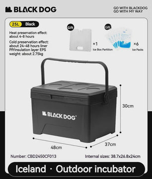 Naturehike BLACKDOG Outdoor Koelbox 13L & 25L - Grote Capaciteit voor Camping & Picknick