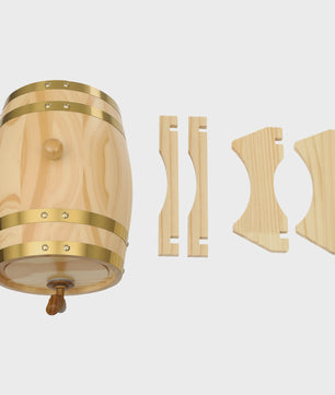 Eikenhouten Wijnvat 3L/5L met Tap & Standaard - Perfect voor Whisky, Wijn of Rum