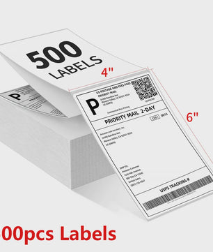 Verzendlabels 10x15cm (4"x6") - Zelfklevend Thermisch Papier voor Labelprinters