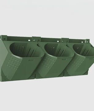 Modulaire Plantenbak voor Verticale Tuin - Zwart, 3 Vaks