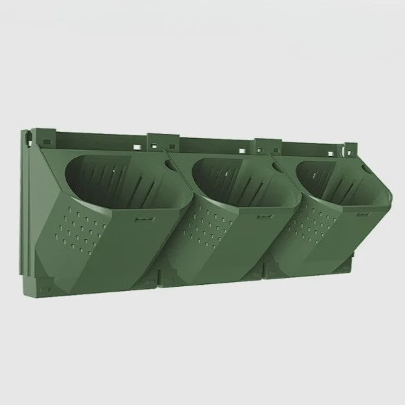 Modulaire Plantenbak voor Verticale Tuin - Zwart, 3 Vaks