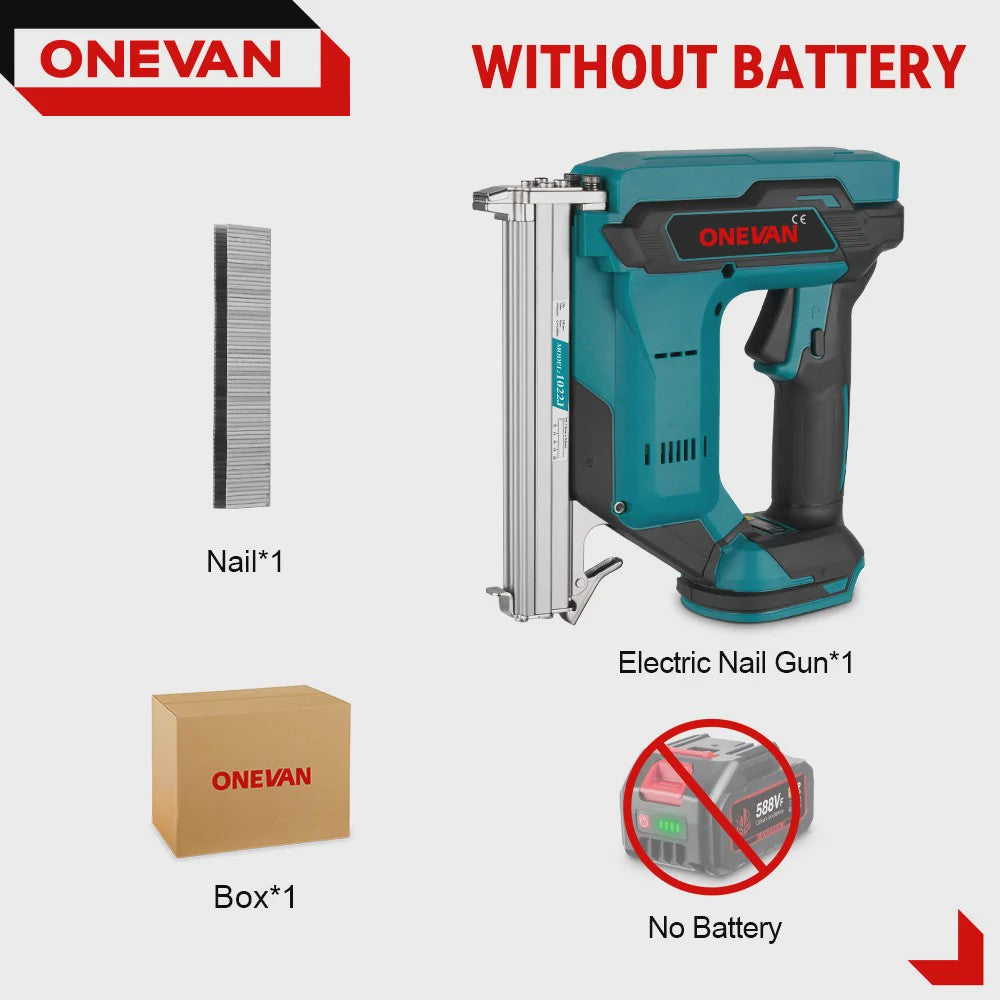 ONEVAN Accu Tacker 1022J - Borstelloze Motor, 2 Versnellingen, Makita 18V Compatibel
