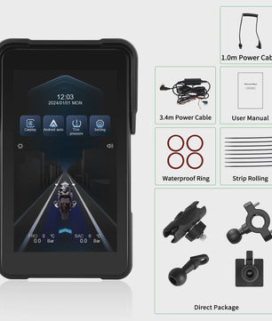 5" Smart Motorfiets Display met CarPlay, Android Auto & IP68 Waterdicht