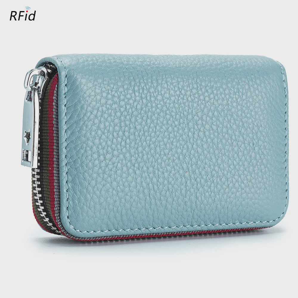 Luxe Lederen Pasjeshouder Portemonnee met RFID - Accordion Design - Heren & Dames