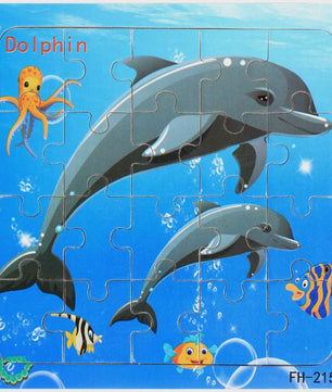Houten 3D Puzzel Set - 20 Stuks - Dieren & Voertuigen - Educatief Montessori Speelgoed voor Kinderen 3-6 Jaar