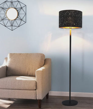 Moderne Sterren Design Vloerlamp - Zwart/Goud - 144cm - E27 Fitting