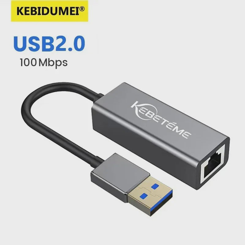 KEBIDUMEI USB 3.0 naar RJ45 Gigabit Netwerkkaart - 1000Mbps Ethernet Adapter