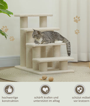 4-Taps Huisdier Trappetje - Comfortabele Klimhulp voor Katten en Honden