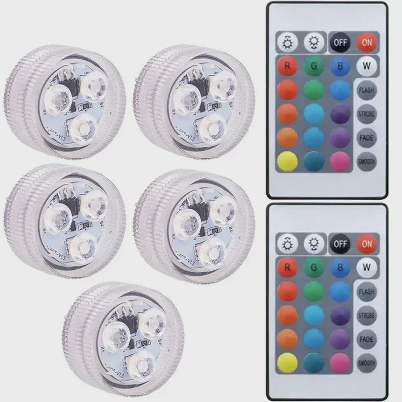 Waterdichte Onderwater LED Verlichting RGB met Afstandsbediening - Kleurveranderend, Batterijgevoed