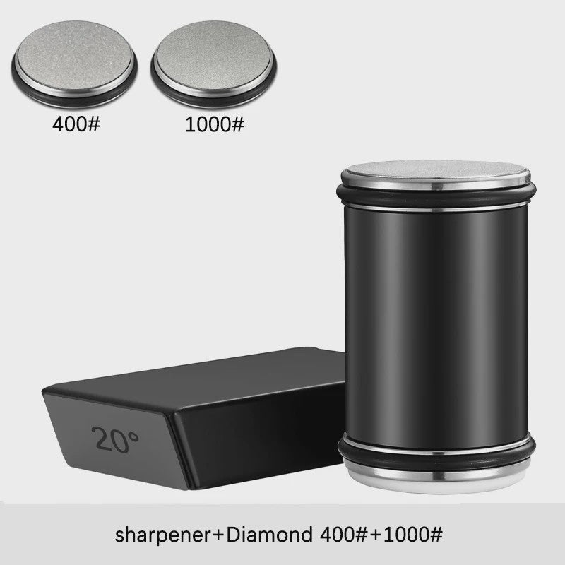 Professionele Messenslijper met Dubbelzijdige Diamantsteen & Magnetische Hoek (15/20°)