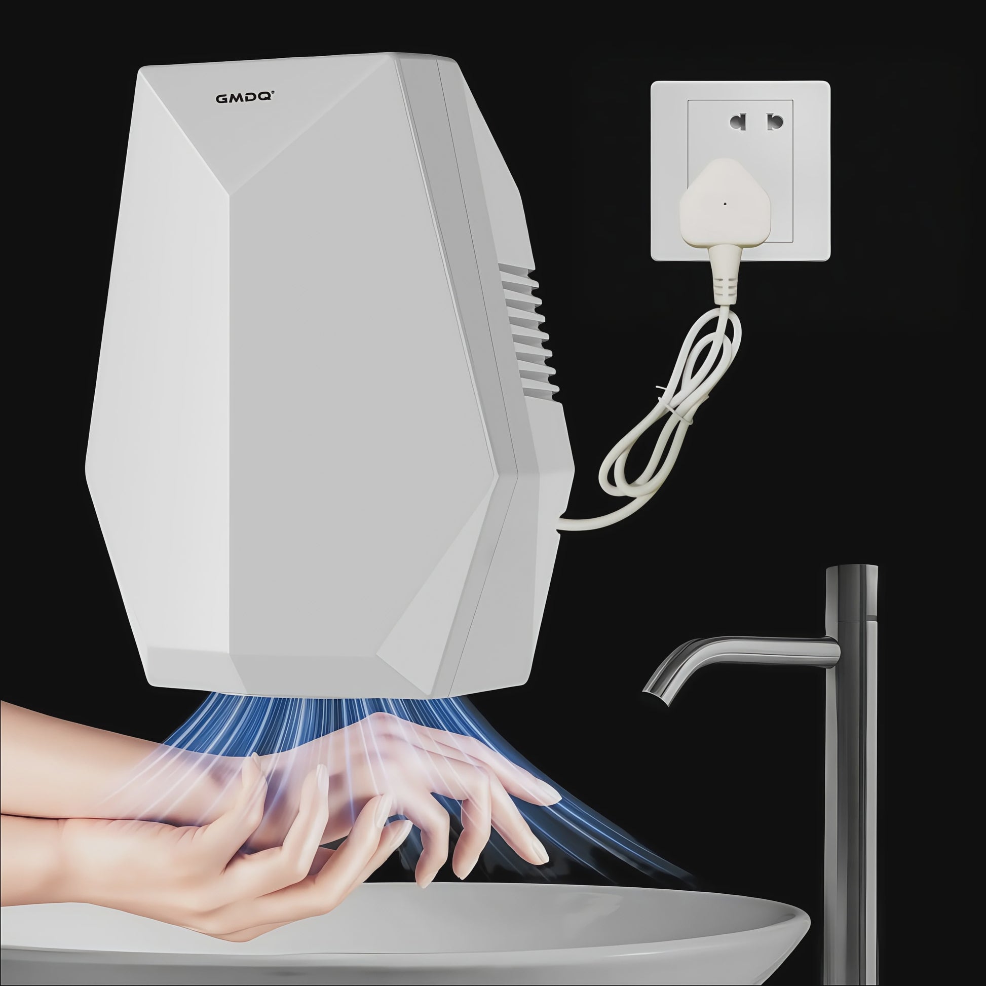 Automatische Handendroger SediaXL - Krachtige Hoge Snelheid Warme Lucht, 220V