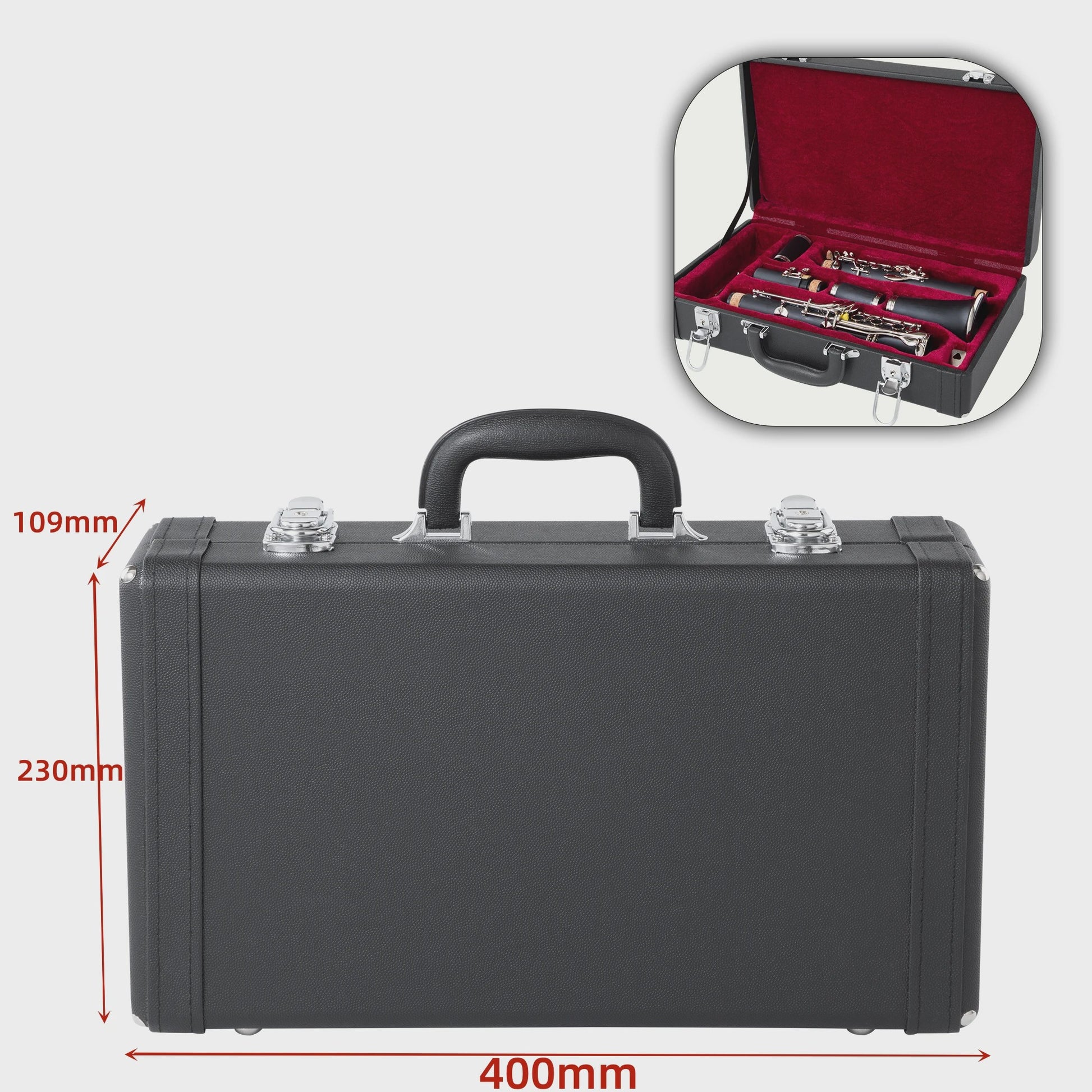 Draagbare Hardcase Klarinet Koffer - Waterdicht en Stevig Opbergtas