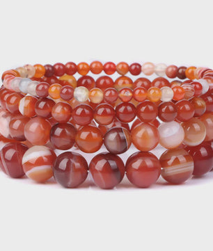 Handgemaakte Natuursteen Armbanden - Onyx & Agate Kralen - Yoga & Reiki Energie - Unisex 19cm