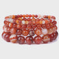 Handgemaakte Natuursteen Armbanden - Onyx & Agate Kralen - Yoga & Reiki Energie - Unisex 19cm