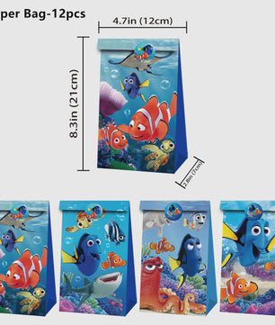 Nemo & Dory Verjaardagsdecoratie Set: Ballonnen, Banner & Cake Topper
