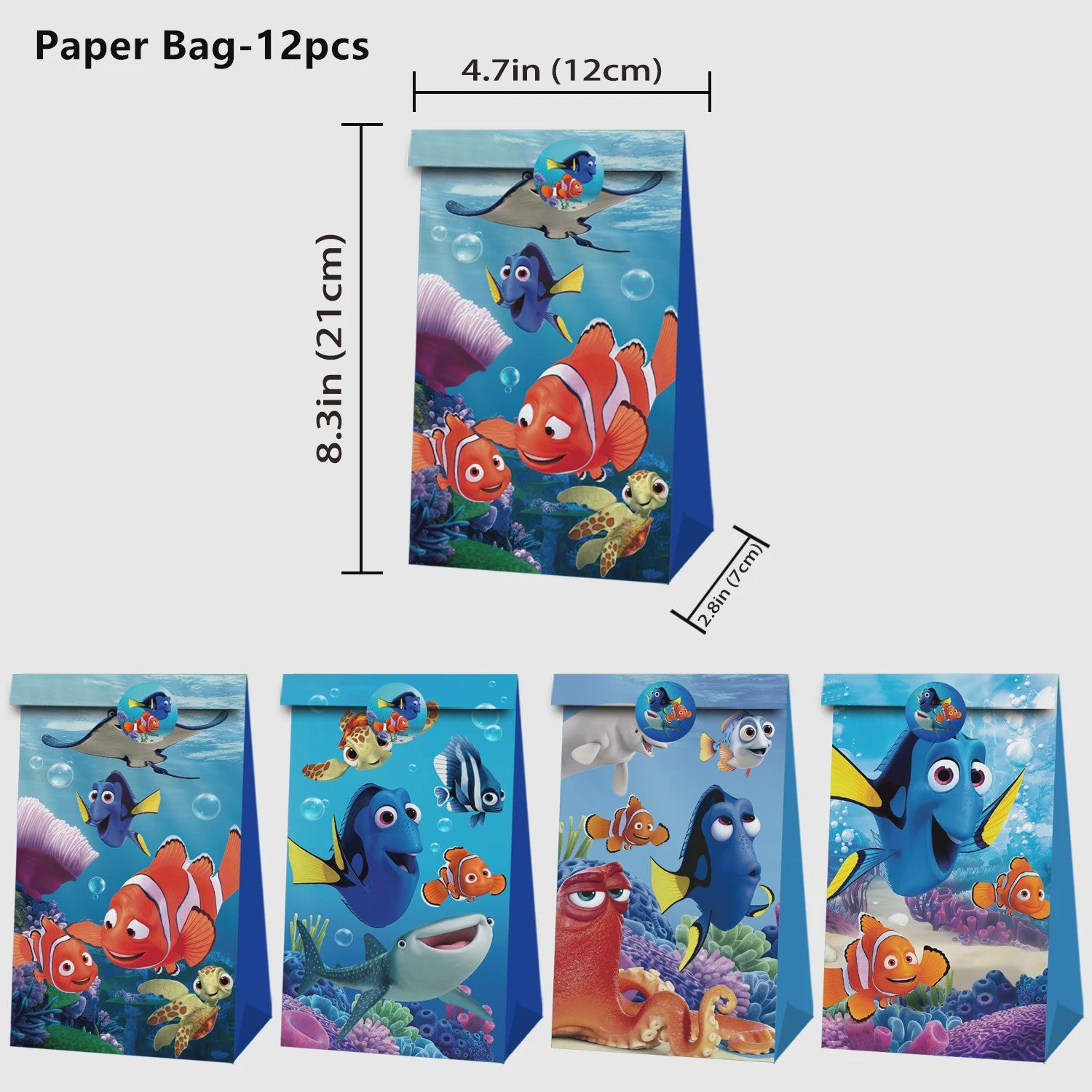 Nemo & Dory Verjaardagsdecoratie Set: Ballonnen, Banner & Cake Topper
