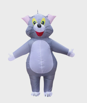 Opblaasbaar Kat en Muis Kostuum voor Volwassenen - Grappig Cosplay Outfit