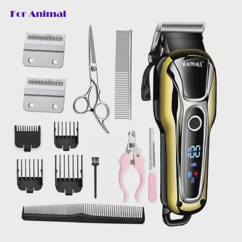 Kemei KM-1990 Professionele Oplaadbare Trimmer voor Huisdieren - Honden & Katten