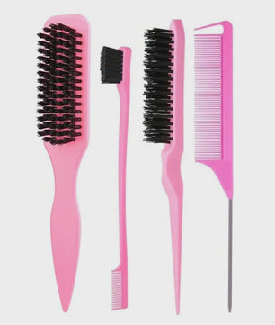 Professionele Haarborstel Set: Voor Sleeke Kapsels, Glad Maken van Baby Hairs & Touperen