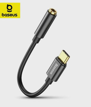 Baseus USB-C naar 3.5mm Audio Adapter Kabel - Hoge Kwaliteit Geluid voor Type-C Telefoons