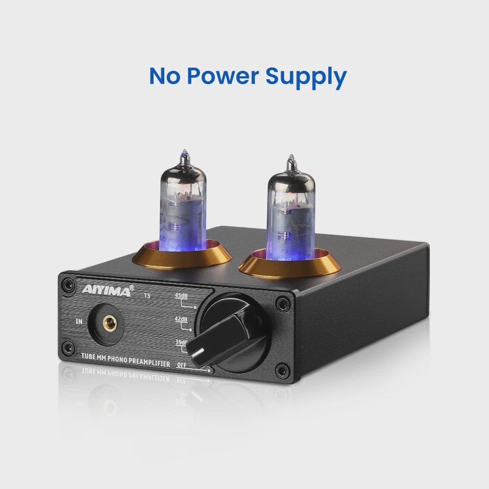 AIYIMA T3 HiFi Vacuum Tube Phono Preamplifier voor Platenspeler