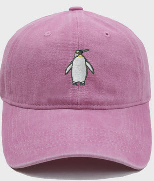 Vintage Pinguïn Cap - Unisex Baseballpet met Gebogen Vizier