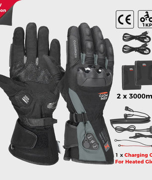 KEMIMOTO Verwarmde Motorhandschoenen - Waterdicht, Oplaadbaar & Warm voor de Winter