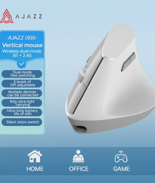 Ergonomische Verticale Draadloze Muis - Oplaadbaar, Bluetooth & 2.4G