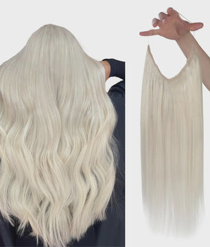 VeSunny Invisble Wire Hair Extensions - Remy Menselijk Haar, Balayage Kleuren, 1 Stuk