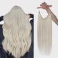 VeSunny Invisble Wire Hair Extensions - Remy Menselijk Haar, Balayage Kleuren, 1 Stuk