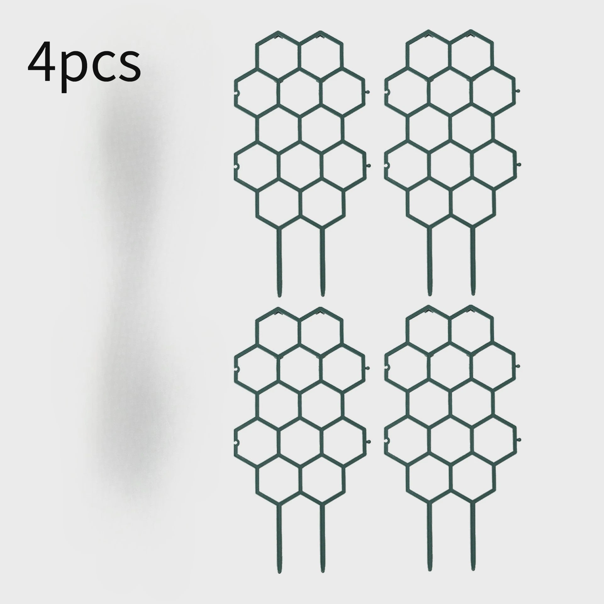 2x Honingraat Plantenrek - Stevig & Roestvrij Plastic Klimrek voor Binnen & Buiten